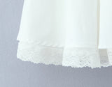 Purpdrank  Ballet Girl White Cotton Spliced Lace Lining Mini Skirt Women Ball Gown Umbrella Skater Skirts with Shorts underwear Summer