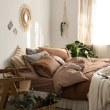 Purpdrank  Four Piece Set of Pure Cotton Summer Bed Sheets, Quilt Covers, New Family Fitted Sheets, Bedding