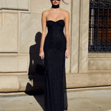 Purpdrank  Evening Party Dresses for Women Rhinestone Off Shoulder Strapless Twist Front Bodycon Dress with Choker Club Dresses
