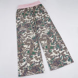Purpdrank  American Retro Camouflage Print Wide Leg Pants Women's Color Match Loose Straight Casual Streetwear Trousers with Pockets