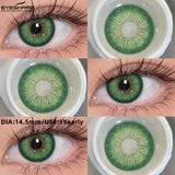 Purpdrank  1 Pair Fashion Colored Contact Lenses Popular Natural Gray Brown Beauty Pupils Black Eyes Lens Yearly Blue Eyes Contact