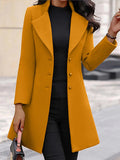 Purpdrank  Women's Coats Winter Fashion Comfortable Decent 2025 Plain Mid-length Chic Lapel Long Sleeve Street Daily Coats