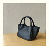 Purpdrank  New High-End Feel NicheDesign Handbag Versatile Multi-Form Bucket Bag Soft Vintage Style Artificial Leather Interior