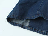 Purpdrank  Sexy Square Collar Blue Denim Camis Sexy Corset Women Front Cross Lacing up Bandage Bow Tank Tops Back Zipper Slim Crop Top