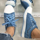 Purpdrank  summer fashion new mesh breathable flat canvas shoes, comfortable and casual lace up low top vulcanized women's shoes