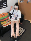 Purpdrank  Sweet Cool Hot Girl Pink Straight Jeans Women High Street High Waist Slim Cigarette Pipe Wide Leg Trousers Pants