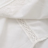 Purpdrank   Summer White Embroidery Flower Spliced Lace Sleeveless Tank Women Lacing Up Bow Front Loose Tank Top Crop Tops