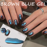 Purpdrank  Brown Gold Cat Magnetic Eye Gel Polish 10ml Autumn Water Light Magnet Crystal Soak Off Nail Art Varnish Manicure