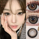 Purpdrank  Fish Brown Colored Contact Lenses for Eyes Natural Yearly Contact Lens Big Beauty Pupil Degrees Prescription Myopia