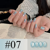 Purpdrank  4-Color Spring Summer Nails Ice Transparent Blue Glass Bead Cat Eye Gel Nail Polish Popular Whitening Versatile Upgrade Gel