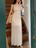 Purpdrank  Retro Fashion Beach Vacation Women's Waist Wrap Short Sleeve Chiffon Set Dress French Elegant Lady Mesh Sling Dress Set of Two