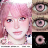 Purpdrank  1 Pair Halloween Contact Lenses Cosplay Color Contact Lenses for Eyes Anime Red Lenses Pink Lenses Gray Pupils Lens