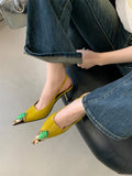 Purpdrank  Street Style Design Inlay Diamonds Woman Pumps Sandals Elegant Sexy Thin Heels Pointed Toe Banquet Prom Slingbacks Shoes