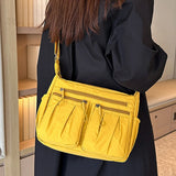 Purpdrank  Creative Large Capacity Shoulder Bags Casual Vintage Crossbody Bags Multifunction Simple Messenger Bag Women Men