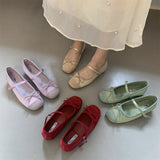 Purpdrank  Low Heels Rubber PU Silk Slides Rome Hoof Low Heels Slides PU Rome Silk Rubber