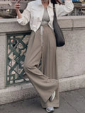 Purpdrank  Vintage Loose Women's Wide Leg Pants 2025 New Spring Summer High Waist Lace-up Casual Full Length Trousers Pocket Female