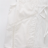 Purpdrank  Summer New Women's Fashion and Elegance Slim Fit Versatile Bow embellishment Embroidered Short Top