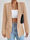 Purpdrank  Spring Blazers Women Turn-down Collar Office Lady Slim Outerwear Elegant Long Sleeve Solid Chic Jackets Women's Blazers