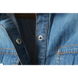 Purpdrank  Summer Cropped Jacket Cowboy Shirt Thin Denim Blouse Lacing Knot Mid Sleeve Small Shawl Streetwear Single-breasted Chic New