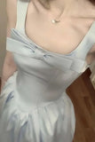 Purpdrank  Sweet Bow Waist-hugging Suspender Temperament New Summer Slim Dress