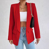 Purpdrank  Spring Blazers Women Turn-down Collar Office Lady Slim Outerwear Elegant Long Sleeve Solid Chic Jackets Women's Blazers