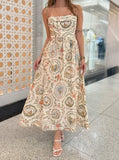 Purpdrank   Spring Summer New Design Women Casual Vacation Retro Full-Printed Chiffon Dress