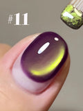 Purpdrank  12ML 12-Color Pink Water Gold Cat Eye Ocean Bubble Glass Beads Gel Nail Polish New Style Spring Nails Summer Nail Pink Nails