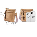 Purpdrank   New Casual Double Zipper Women's Single Shoulder Crossbody Bag Retro Simple Phone Bag Crossbody Bag Multifunctional Women's Bag