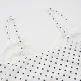 Purpdrank  Sexy Polka Dot Print V-Neck Slip Maxi Dress French Chic Sleeveless Backless Slim Bodycon Long Dress Elegant Women's Dress