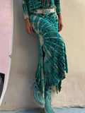 Purpdrank  Women Summer New Beach Style Simple Long Skirts Loungewear Fashion Printing Slim Vintage Patchwork Ladies Skirts Streetwear