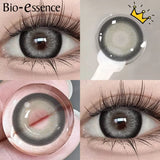 Purpdrank  1Pair Black Lenses Korean Lenses Colored Contact Lenses Myopia Lenses Black Eye Lenses with Degree High Quality
