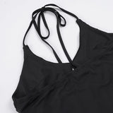 Purpdrank  Party Clubwear Hollow Out Playsuits Sexy Slim Hollow Out Halter Backless Sleeveless Rompers Women Summer Fashion Streetwear