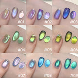 Purpdrank  10ML Red Wine Cat Magnetic Gel Nail Polish Glitter Semi Permanant Soak Off UV LED Gel Varnish For Manicure DIY Nail Supplies