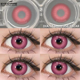 Purpdrank  1 Pair Halloween Contact Lenses Cosplay Color Contact Lenses for Eyes Anime Red Lenses Pink Lenses Gray Pupils Lens