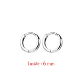 Purpdrank - 2PC Stainless Steel Little Huggies Hoop Earrings For Women Tiny Crystal Zirconia Pendant Cartilage Earrings Piercing Jewelry