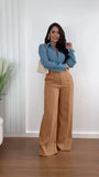 Purpdrank  Women Shiny Yellow Capris Pants High Waist Trousers Office Work Lady Full Length Summer Bottoms Capris Autumn Winter