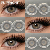 Purpdrank  1 Pair Contact Lenses Big Brown Lenses for Eyes Beauty Pupils Comestic Eye Color Len Korean Pupils Makeup Accessoriess
