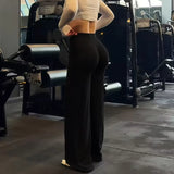 Purpdrank  Pilates Straight Yoga Pants Women's New Straight-Leg Hip-Lifting Slimming Fitness Sports Tight-Fitting Fitness Hip-Lifting Pants