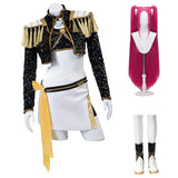 Purpdrank  Mira Cosplay Costume Wig Shoes Black Coat Singing Suit Song-Promotion Costume Women Halloween Party Role Playing Outfit