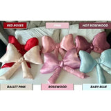 Purpdrank  New Large Pink Satin Pillow Decorative Soft Filled Cushion Beds Sofas Cars Home Decor - Elegant Butterfly Shaped Plush Pillow