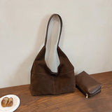 Purpdrank  2-IN-1 Underarm Shoulder Bag Sets For Women Faux Suede Multi Pockets Large Capacity Shopper Tote Bag 2025 Latest Handbags