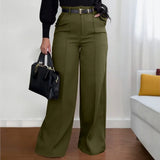 Purpdrank  Women Shiny Yellow Capris Pants High Waist Trousers Office Work Lady Full Length Summer Bottoms Capris Autumn Winter