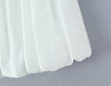 Purpdrank  Spring Summer Sexy White Camisole Women Side Zipper BUD Hem Loose Short Tank Top Vest Tee