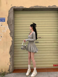 Purpdrank  Autumn New Sling Short Black Dress Sets Women High Street Spicy Girls Crop Top & Short Mini Dress Sexy Club Two Piece Tracksuit