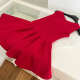 Purpdrank  Women's Elegant French Romantic Princess Bow Red Dress V-Neck Sleeveless A-Line Mini Dresses Eveninng Party 2025 Spring Summer
