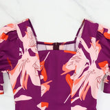 Purpdrank  Summer Europe Romantic Women's Dress Square Collar Belt Pocket Ruffled A-line Beach Vestidos Femme