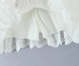Purpdrank  Y2K Spliced Embroidery Lace Ruffles Hem Package Hips Mini Skirt Sexy Low Waist Short Skater Skirts With Shorts Lining Black
