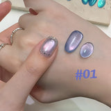 Purpdrank  TC 10ML New Star Bamboo Cat Eye Nail Supplies Pavilion Strobe Green Glass Bead Cat Eye Magnetic Gel Polish Summer Nails