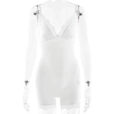 Purpdrank  European and American Hot Girl Style Lace Solid Color Jumpsuit Sexy Fashion Simple Wear New Suspender Body Shaper for Women