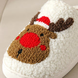 Purpdrank - Men Women Indoor Sandals Fuzzy Slipper Winter Warm Home Flats for Women Christmas Gift Flip Flops Fluffy Shoes Soft Plush